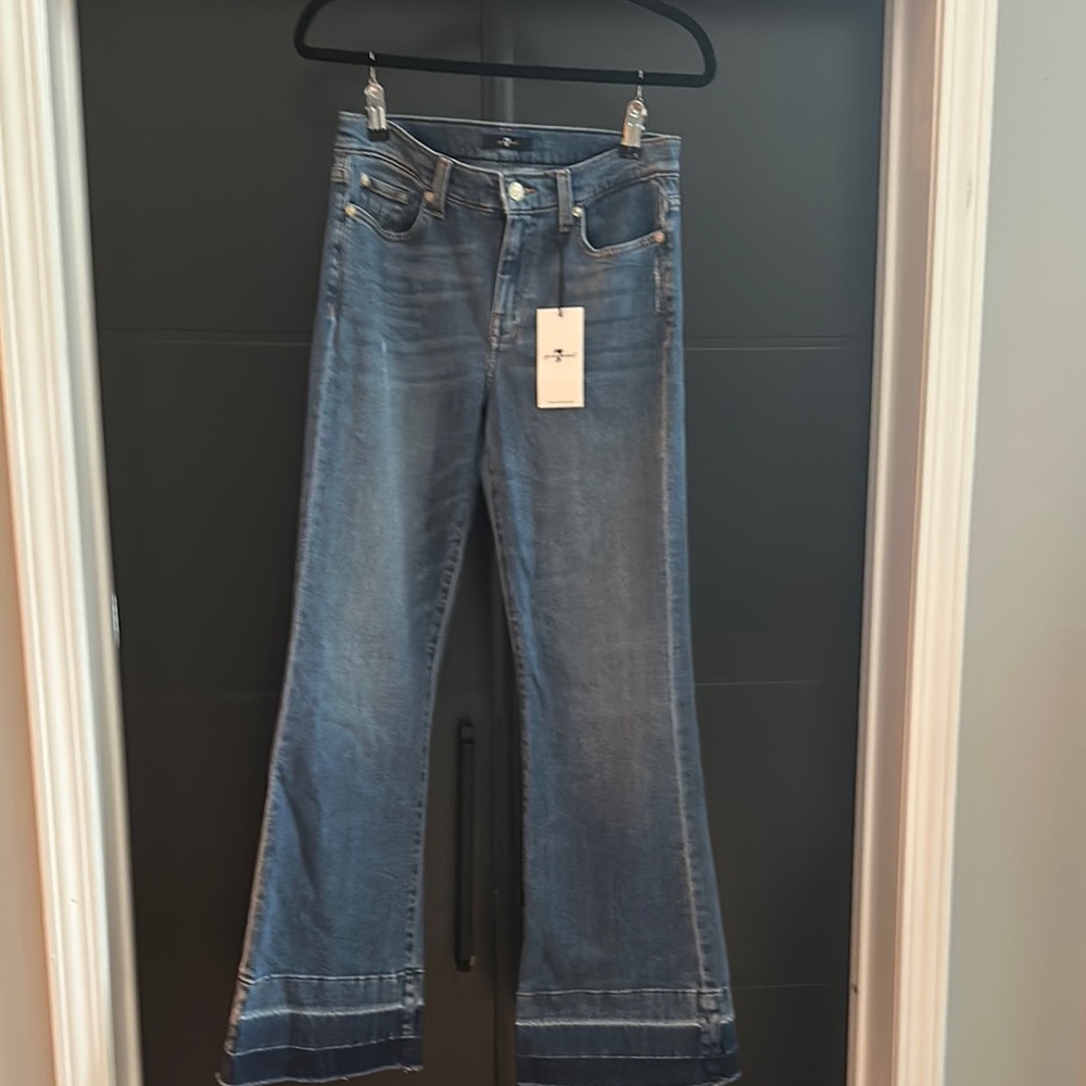 7 For All Mankind Light Blue Flare Jeans